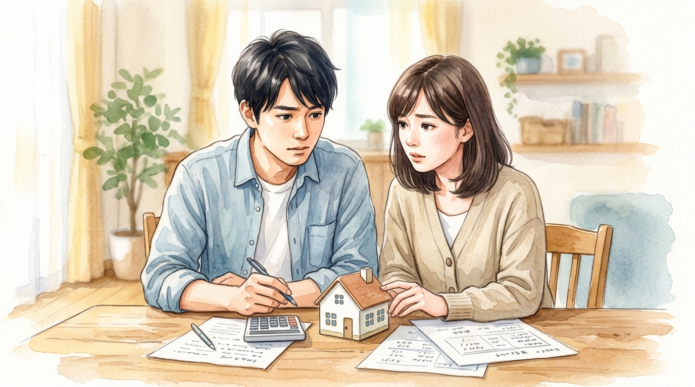 ソニー銀行の住宅ローンの変動金利と団信を検討する夫婦